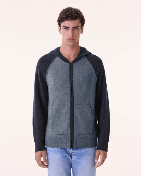 Sweater Hoodie Ron marl gray - Image principale