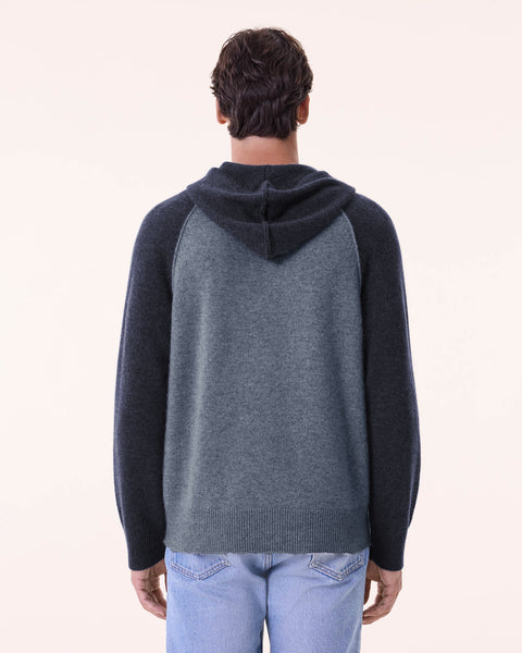 Sweater Hoodie Ron marl gray - Image principale