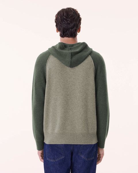 Sweater Hoodie Ron marl khaki - Image principale