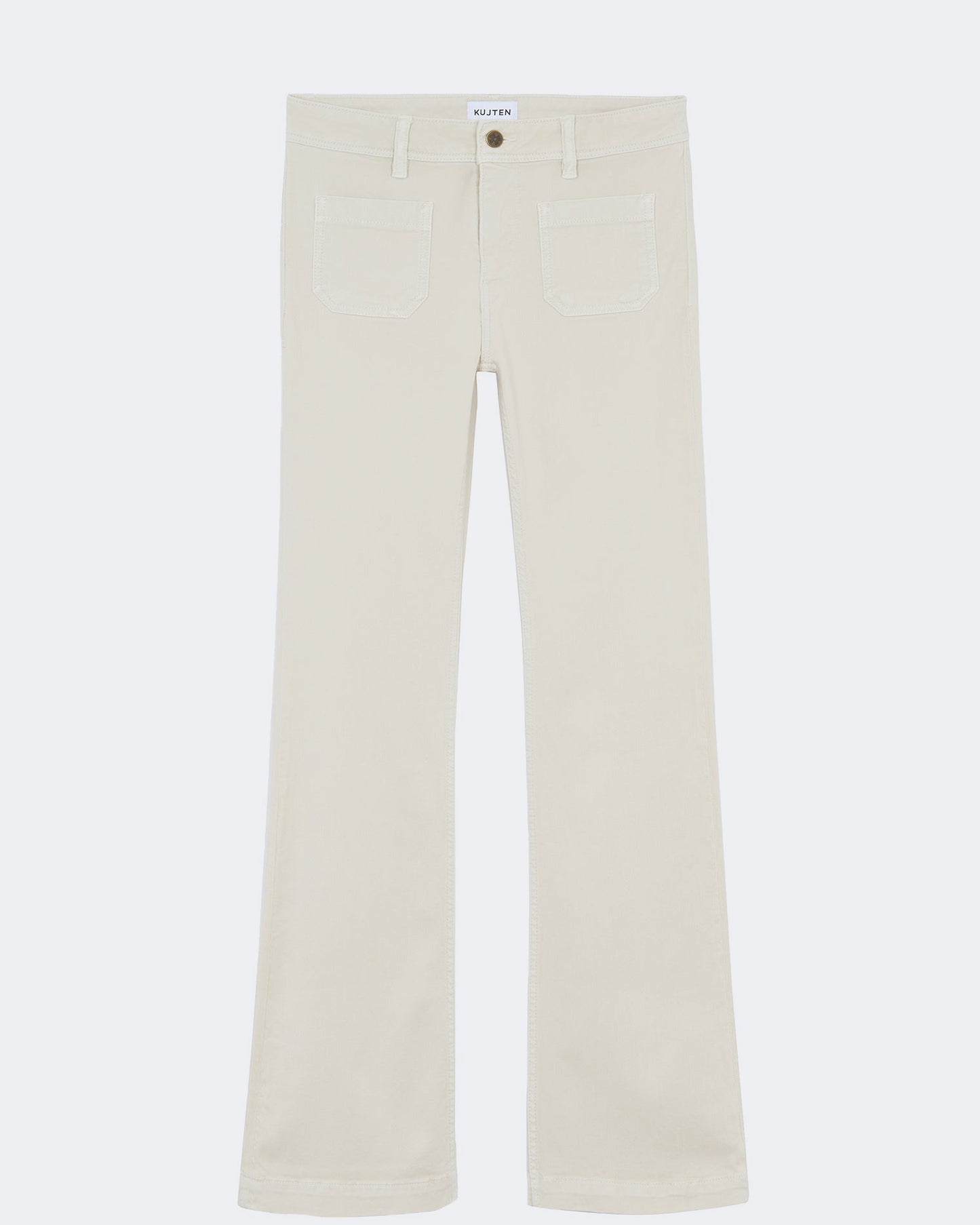 Pantalon en jean blanc pour femme - Kujten packshot