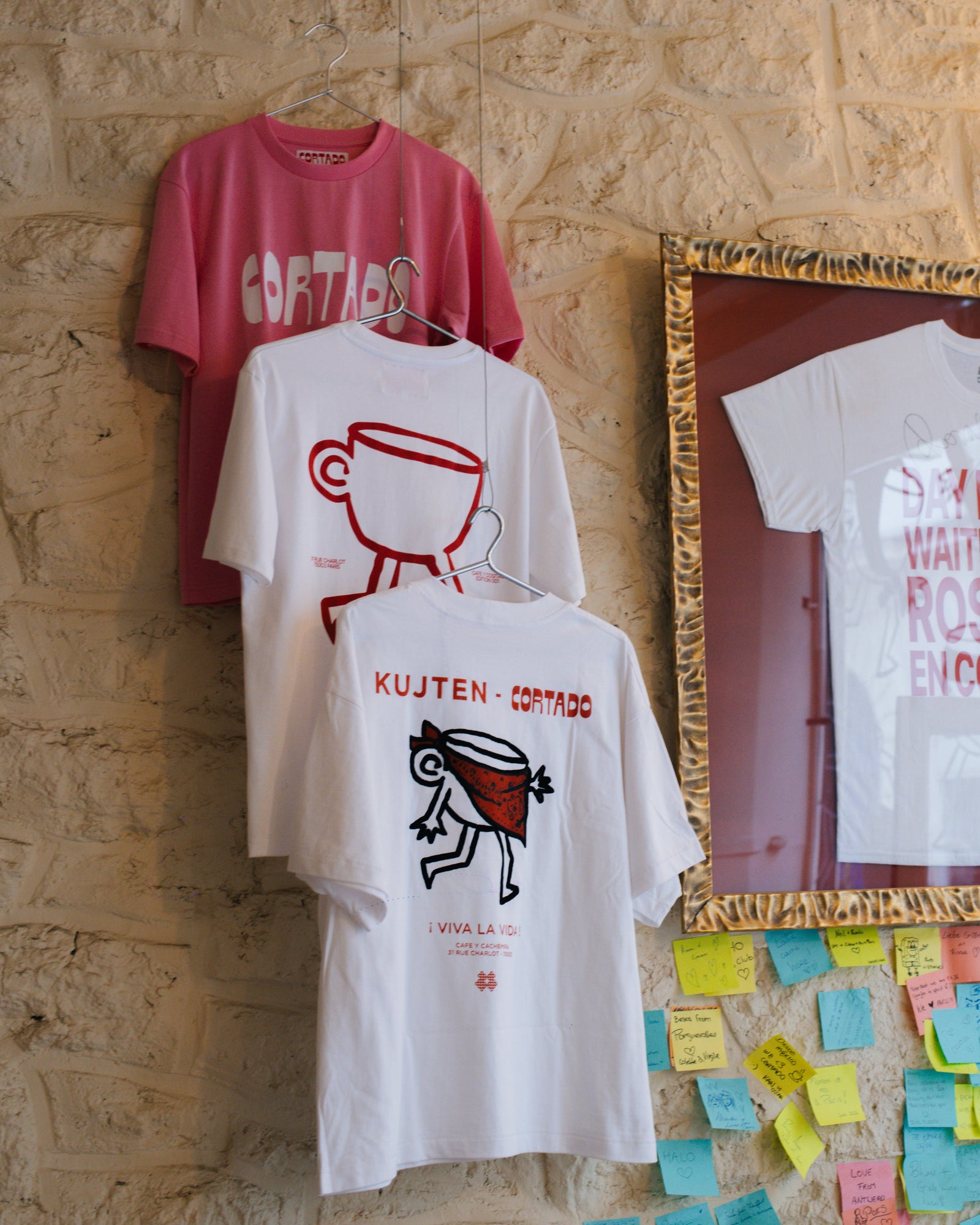 Tee shirt blanc kujten x cortado