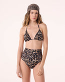 Maillot de Bain Capri Top marron épice léoprint