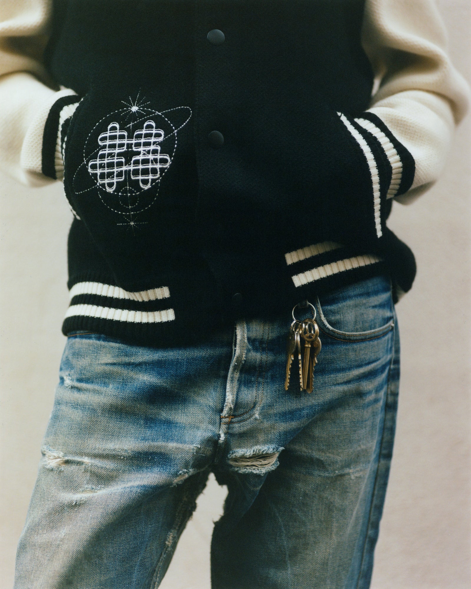 Veste bomber noir cachemire kujten x dr woo