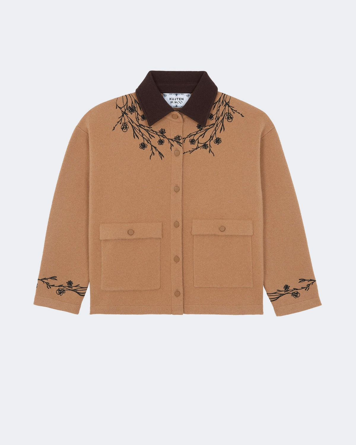 Veste en cachemire camel pour femme et pour homme - Kujten packshot