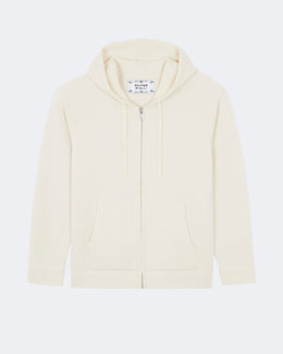 Hoodie racer cachemire blanc - Kujten packshot