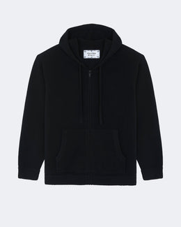 Pull en cachemire noir pour femme et pour homme - Kujten packshot