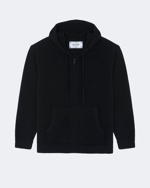 Pull en cachemire noir pour femme et pour homme - Kujten packshot