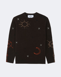 Pull en cachemire marron pour femme et pour homme - Kujten packshot