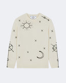 Pull en cachemire blanc pour femme et pour homme - Kujten packshot