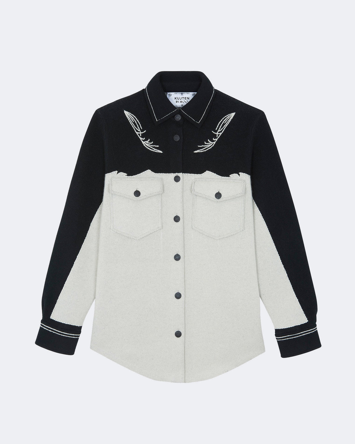 Chemise carter cachemire noir - Kujten packshot