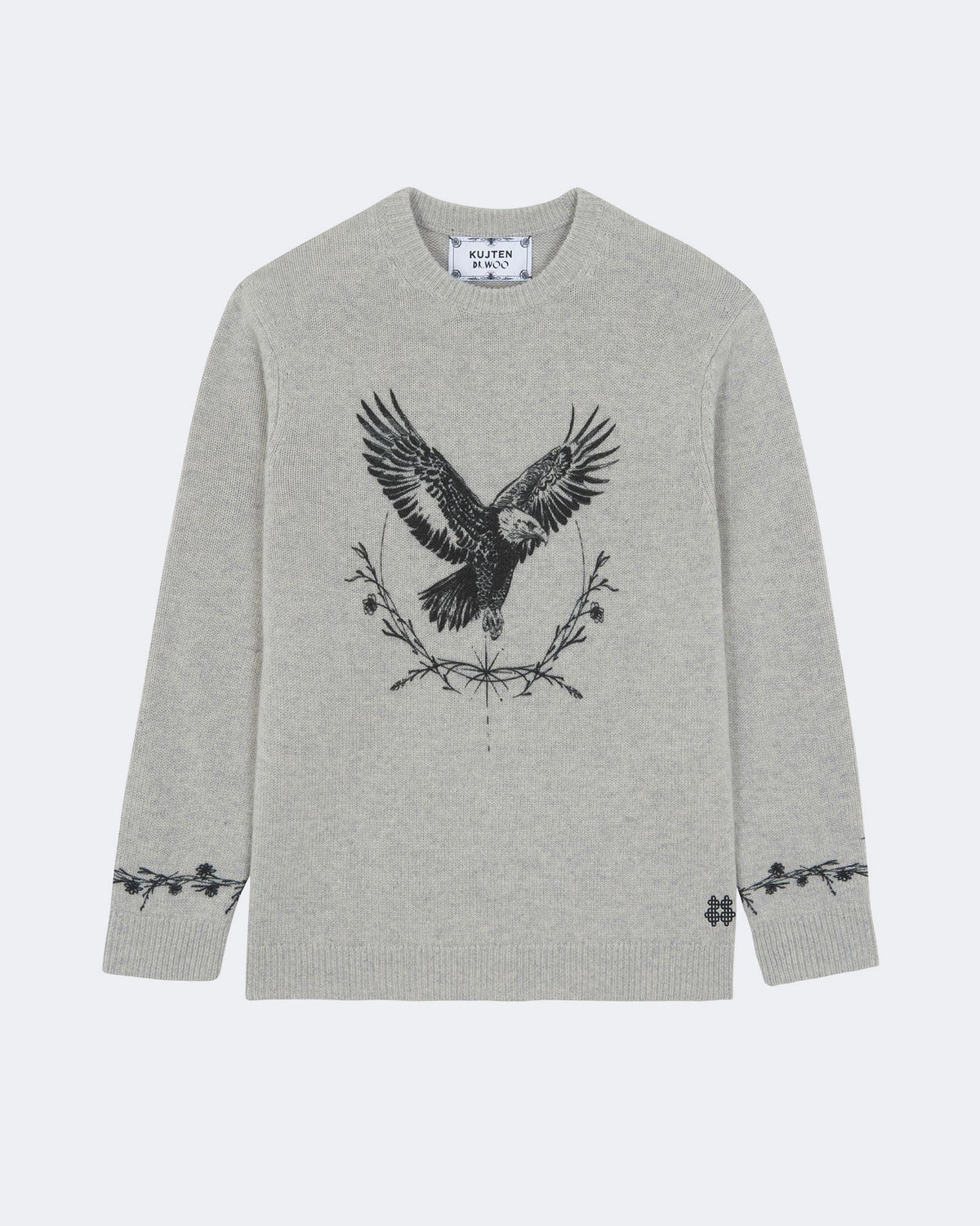 Pull en cachemire gris pour femme et pour homme - Kujten packshot