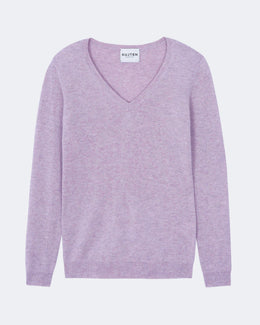 Pull en cachemire violet pour femme - Kujten packshot