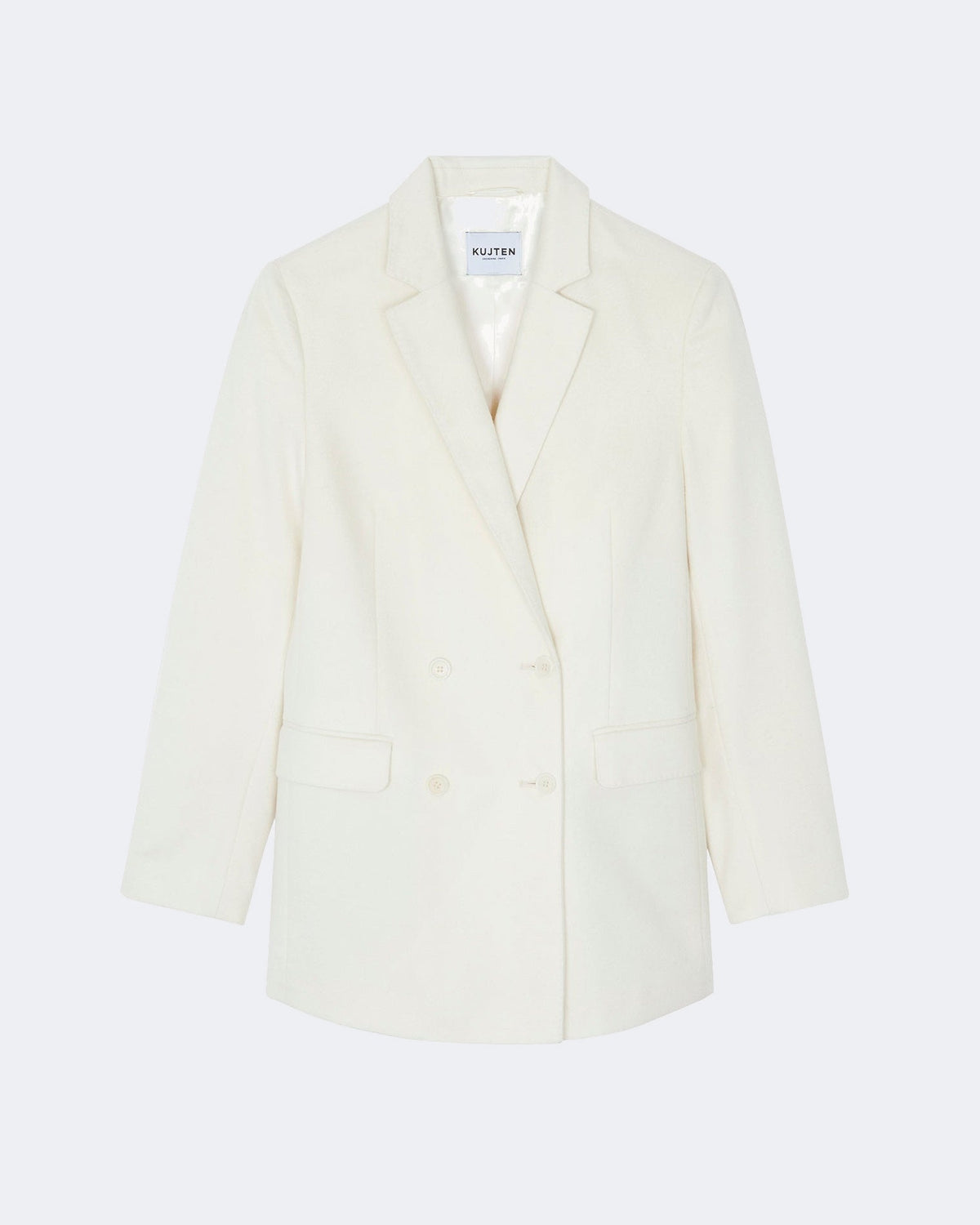 Veste en cachemire blanc pour femme - Kujten packshot