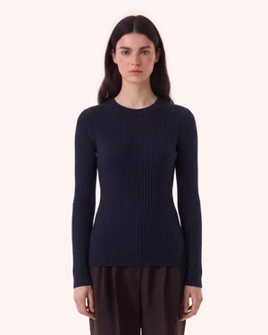 Pull bibi cachemire bleu - Kujten