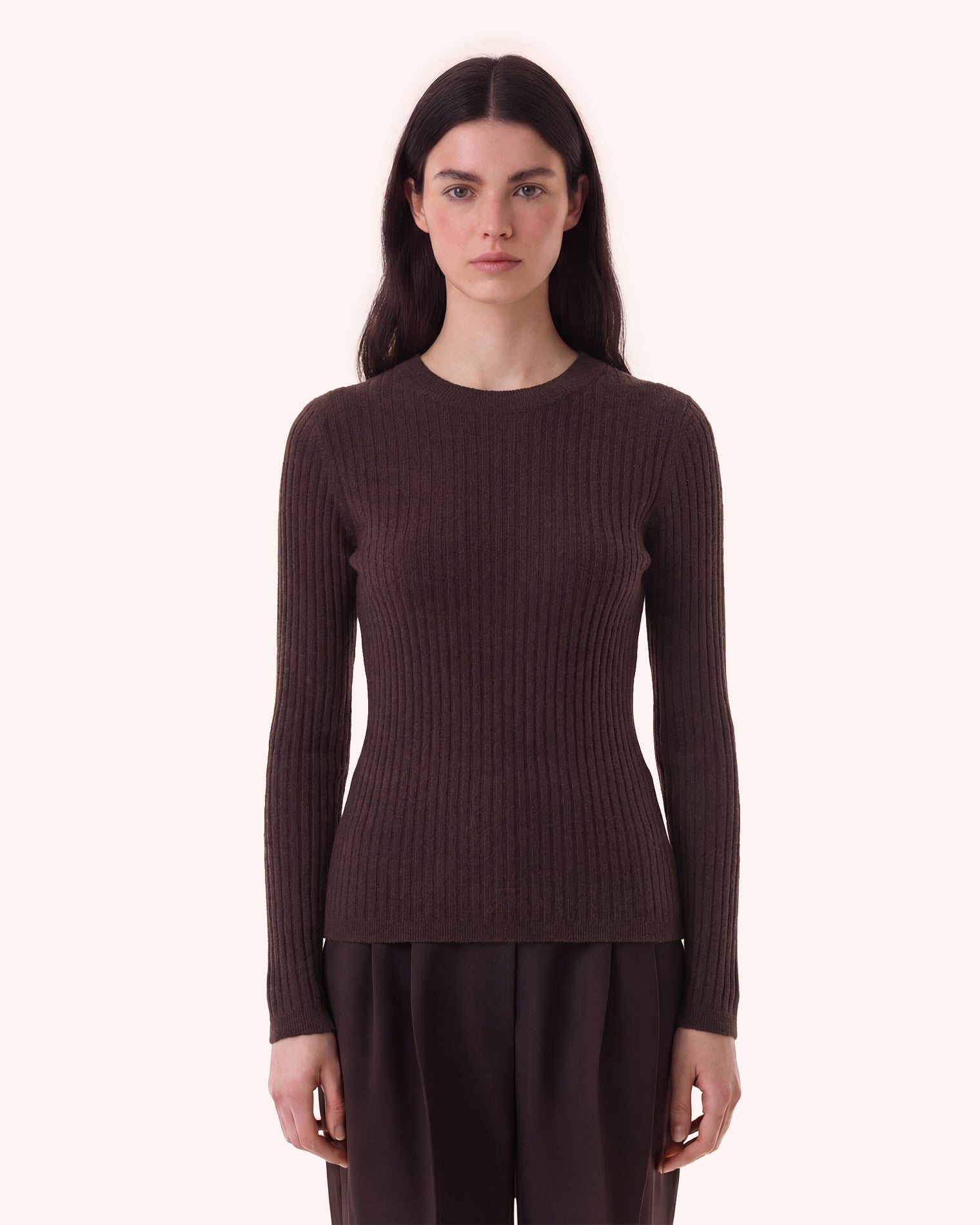 Pull Cachemire Col Rond Chataigne Foncé | Cachemire Pull Cachemire Col Rond Chataigne Foncé | Cachemire