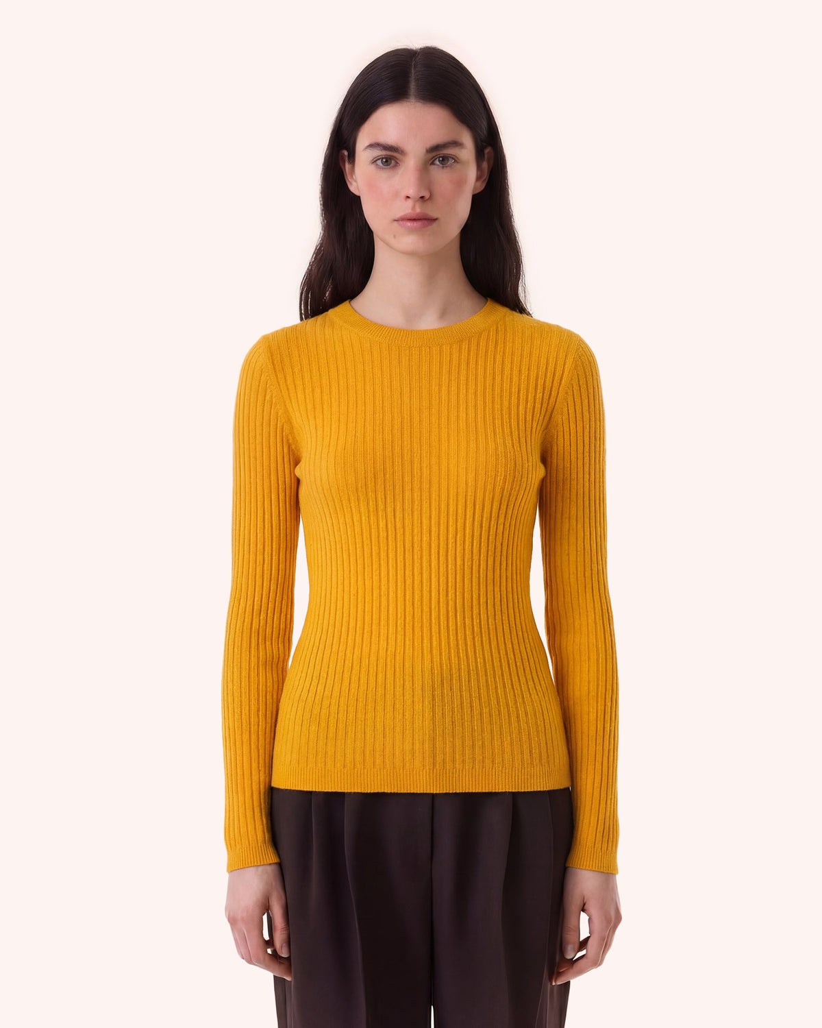 Pull bibi cachemire jaune - Kujten