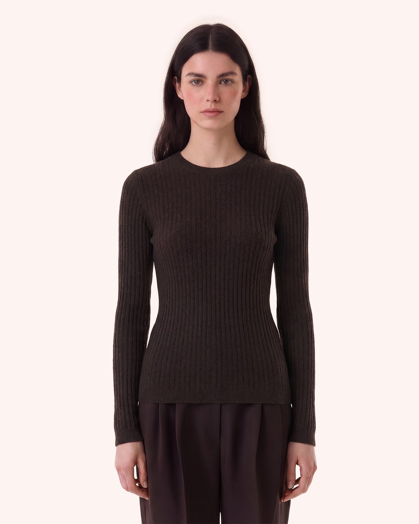 Pull bibi cachemire marron - Kujten