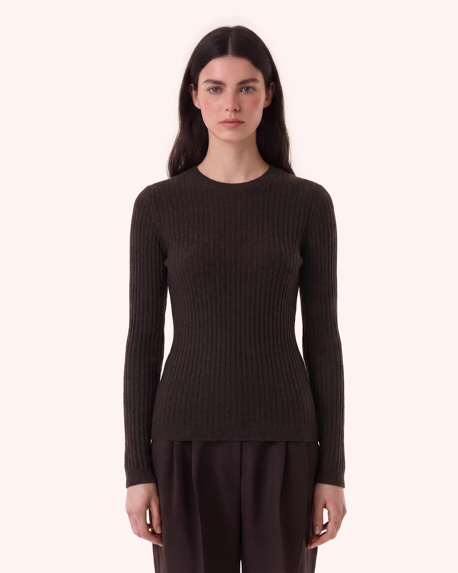 Pull bibi cachemire marron - Kujten