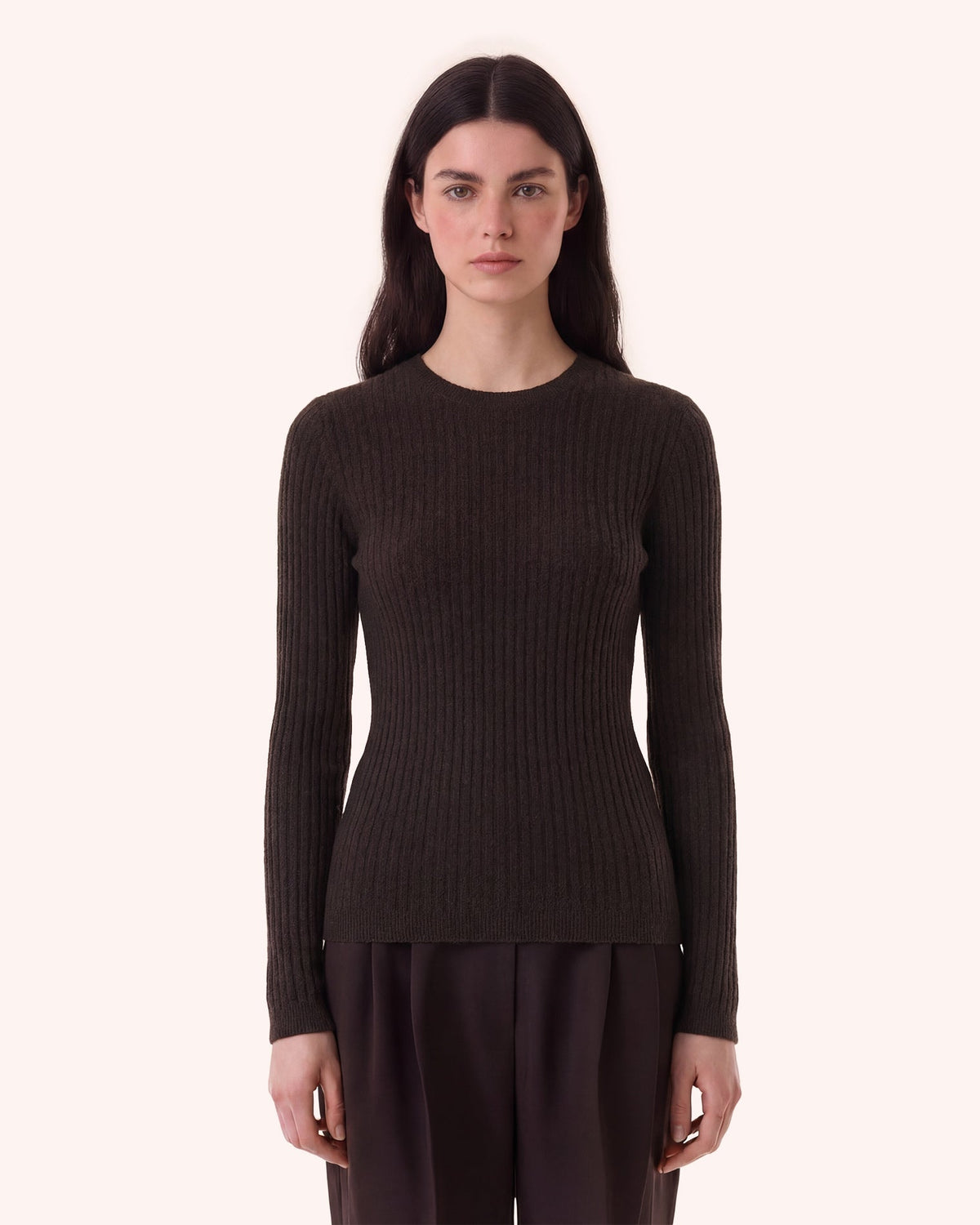 Pull bibi cachemire marron - Kujten