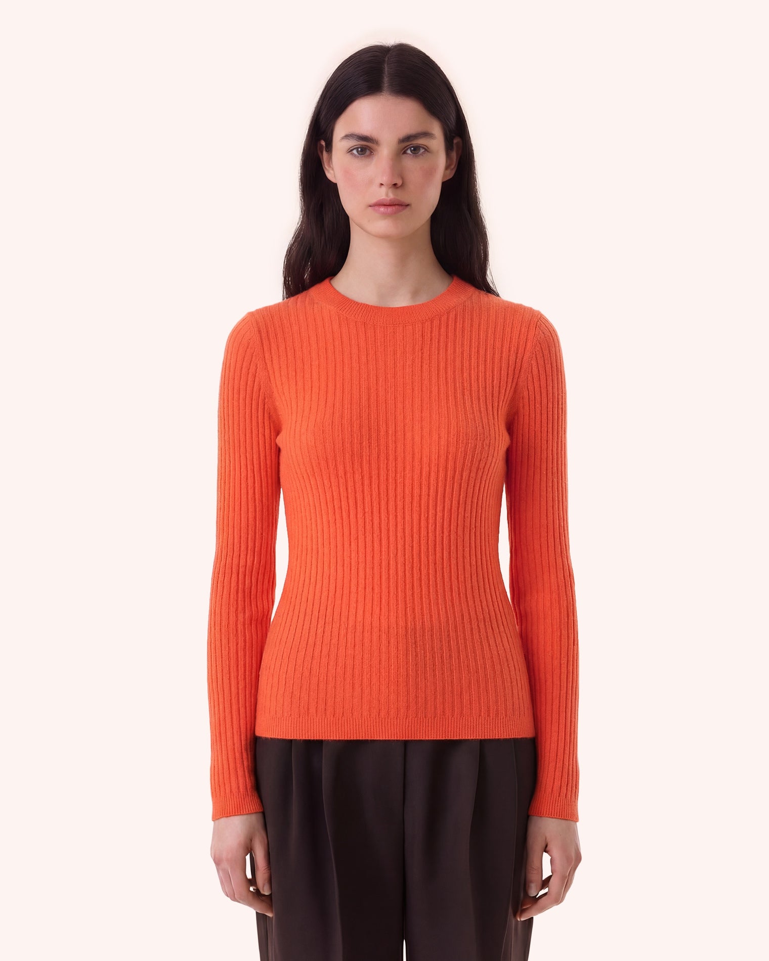 美品roku6 voluminious sleeve knit clane Stylish elegant long sleeve close fit sweater - Sweater CLARENNA
