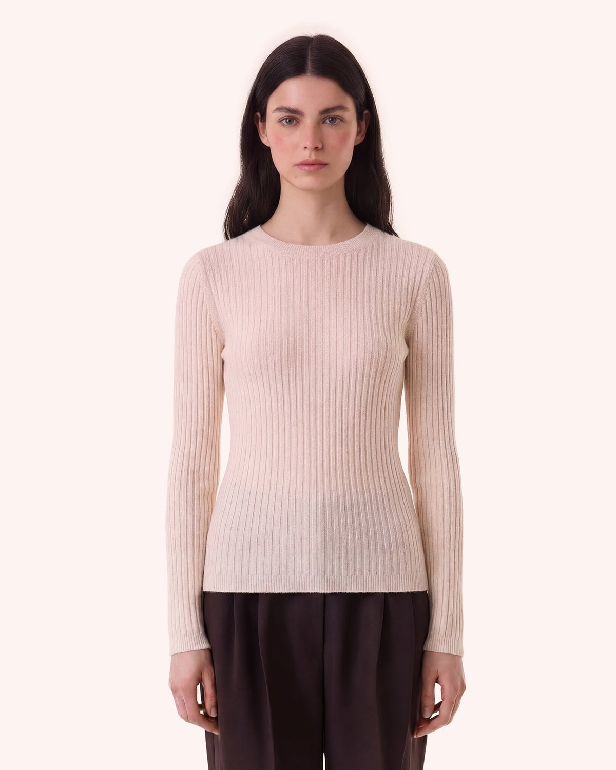 Pull bibi cachemire rose - Kujten